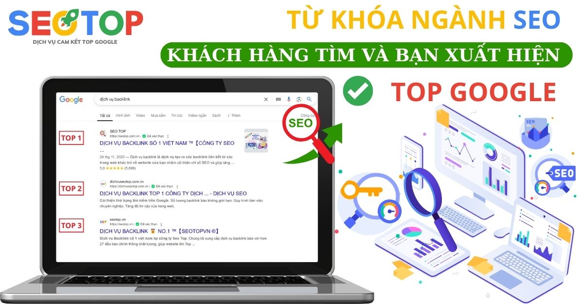Seo từ khóa ngành lên top google tại seo top