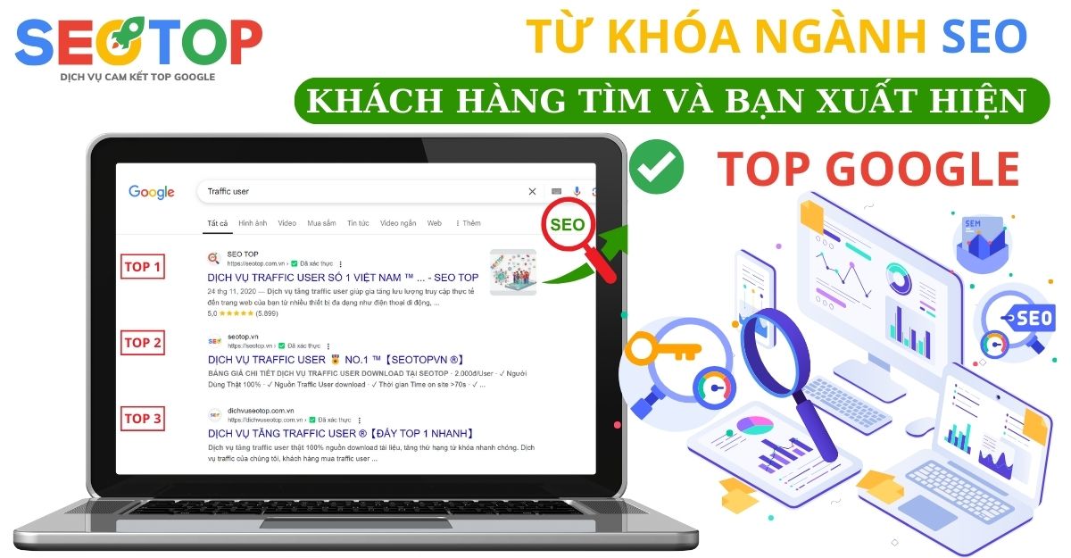 Seo từ khóa ngành lên top google tại seo top