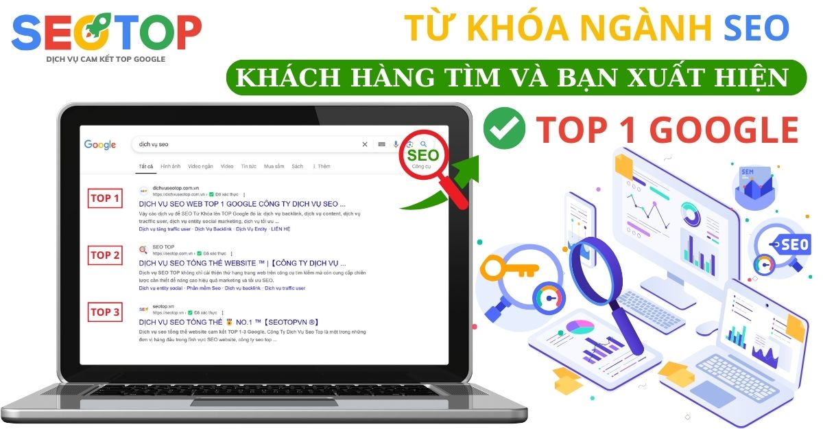 Seo từ khóa ngành lên top google tại seo top